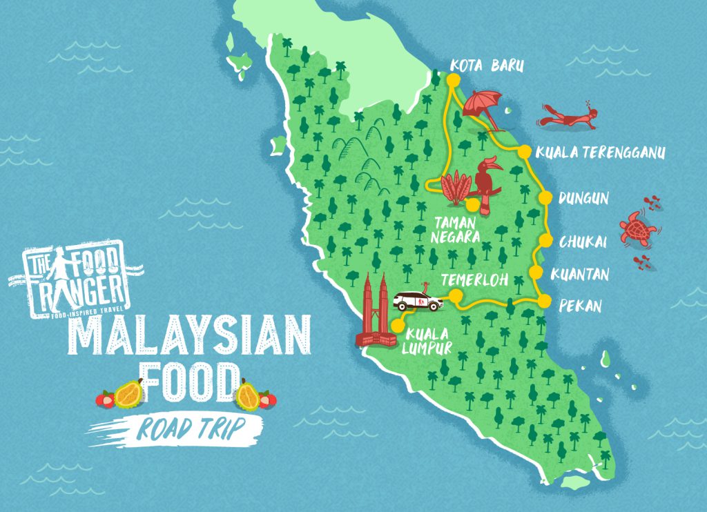 Malaysia Tour Illustrated Map Le Cartographiste Greg Franco