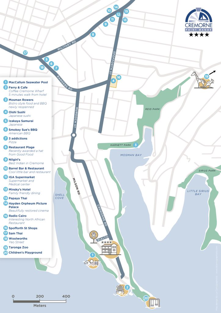 Cremorne Point neighbourhood map and guide